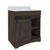Dakota™ Sliding Barn Door 30"W x 21-5/8"D Charcoal Bathroom Vanity Cabinet