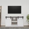 Dakota™ White 48"W Barn Door TV Stand