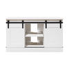 Dakota™ White 48"W Barn Door TV Stand