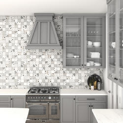 Mohawk® Best Buy Arctic Gray 12 x 12 Natural Stone Deco Mosaic Tile