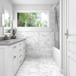 Mohawk® CleanProtect™ Point Park Bianco Marble 4 x 12 Ceramic Wall