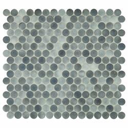 Mohawk® Brightmore Winter Stark 12 x 13 Glass and Stone Penny Round Mosaic Tile