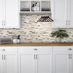 Mohawk® Brightmore Ivory Stone Random Linear 11 x 14 Ceramic and