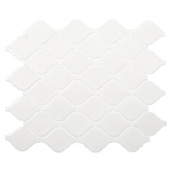 Mohawk® Glasen Stone White 12 x 10 Arabesque Porcelain Mosaic Tile Mohawk® Glasen Stone White 12 x 10 Arabesque Porcelain Mosaic Tile