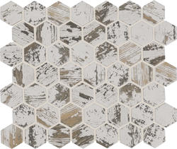 Mohawk® Clean Protect™ Relaxed Rustic Whitewash 12 x 11 Ceramic Hexagon Mosaic Tile