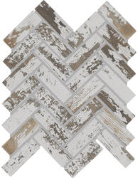 Mohawk® Clean Protect™ Relaxed Rustic Whitewash 9 x 12 Ceramic Herringbone Mosaic Tile