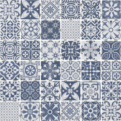 Mohawk® Deco Designs Black Ink Deco 12 x 12 Ceramic Mosaic Tile