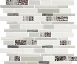 Mohawk® Grand Terrace White Shell 12 x 14 Porcelain and Resin Random Block Mosaic Tile