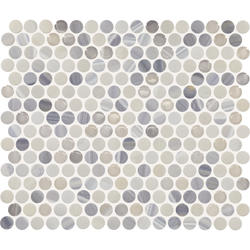 Mohawk® Honor Valley Ash Gray 11 x 13 Ceramic Penny Round Mosaic Tile