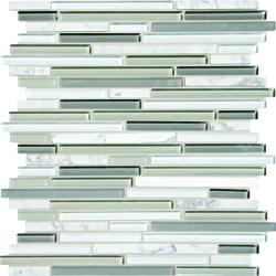 Mohawk® Phase Silver Lake 12 x 12 Glass and Stone Mosaic Tile at Menards®