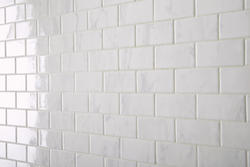 Mohawk® Stonebrook Carrara White Brick Joint 12 x 12 Ceramic Mosaic Tile