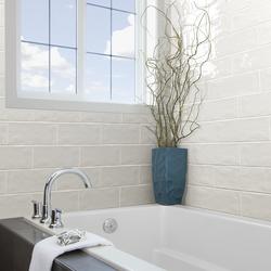 Mohawk® Vivant Undulated Gloss White 4 x 12 Ceramic Wall Tile