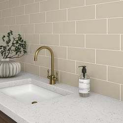 Mohawk® Vivant™ Matte Urban Putty 2 x 6 Ceramic Bullnose Trim