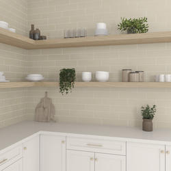 Mohawk® Vivant™ Semi-Gloss Urban Putty 4 x 8 Ceramic Wall Tile