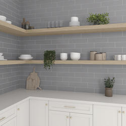 Mohawk® Vivant™ Semi-Gloss Suede Gray 4 x 4 Ceramic Wall Tile