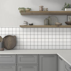 Mohawk® Vivant™ Semi-Gloss Arctic White 4 x 4 Ceramic Wall Tile at