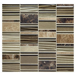 Mohawk® Phase Summer Storm 12 x 12 Glass Mosaic Tile