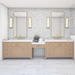 Mohawk® Ristoria Calacatta Gold 11 x 13 Porcelain Penny Round Mosaic Tile Mohawk® Ristoria Calacatta Gold 11 x 13 Porcelain Penny Round Mosaic Tile