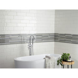 Mohawk® Vivant Undulated Gloss White 4 x 12 Ceramic Wall Tile