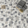 Mohawk® Grand Pebbles Ivory Lace 12 x 12 Pebble Stone Mosaic Tile