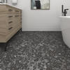 Mohawk® Grand Pebbles Black Carbon 12 x 12 Pebble Stone Mosaic Tile