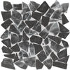 Mohawk® Grand Pebbles Black Carbon 12 x 12 Pebble Stone Mosaic Tile