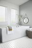 Mohawk® Vivant Matte White Gray Dot 12 x 12 Octagon Ceramic Mosaic Tile