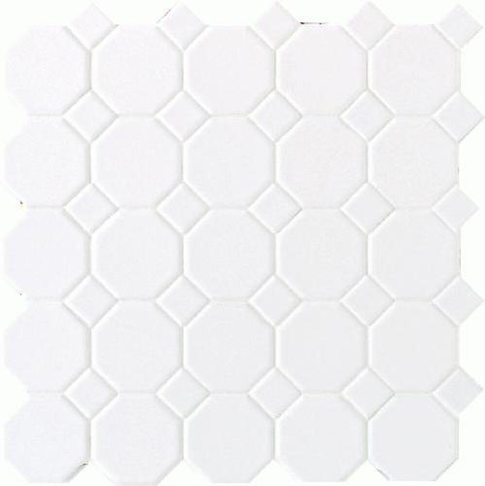 Mohawk® Octagon and Dot Matte White 12 x 12 Ceramic Mosaic Tile Mohawk® Octagon and Dot Matte White 12 x 12 Ceramic Mosaic Tile