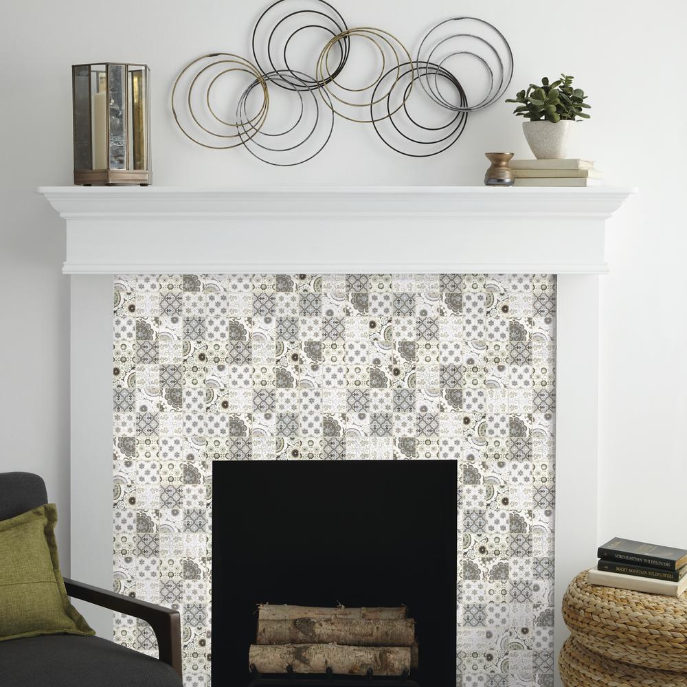 Mohawk® Brightmore Eclipse Gray Leaf 13 x 13 Natural Stone Mosaic Tile