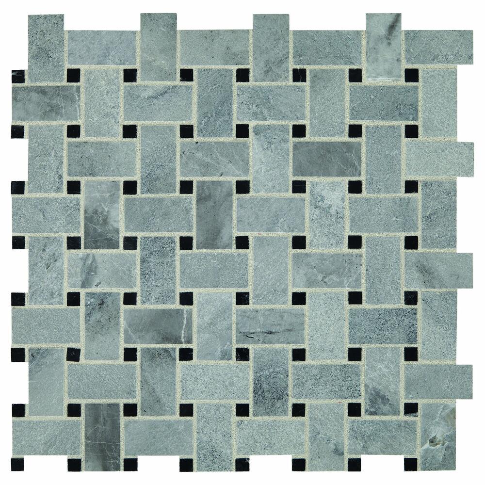 Mohawk® Brightmore Eclipse Gray Leaf 13 x 13 Natural Stone Mosaic Tile