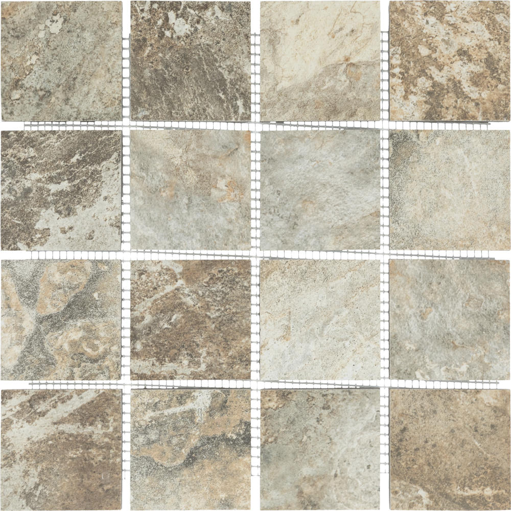 American Olean Kendal Slate Ambleside Beige Porcelain Bullnose Tile (3-in x 12-in)