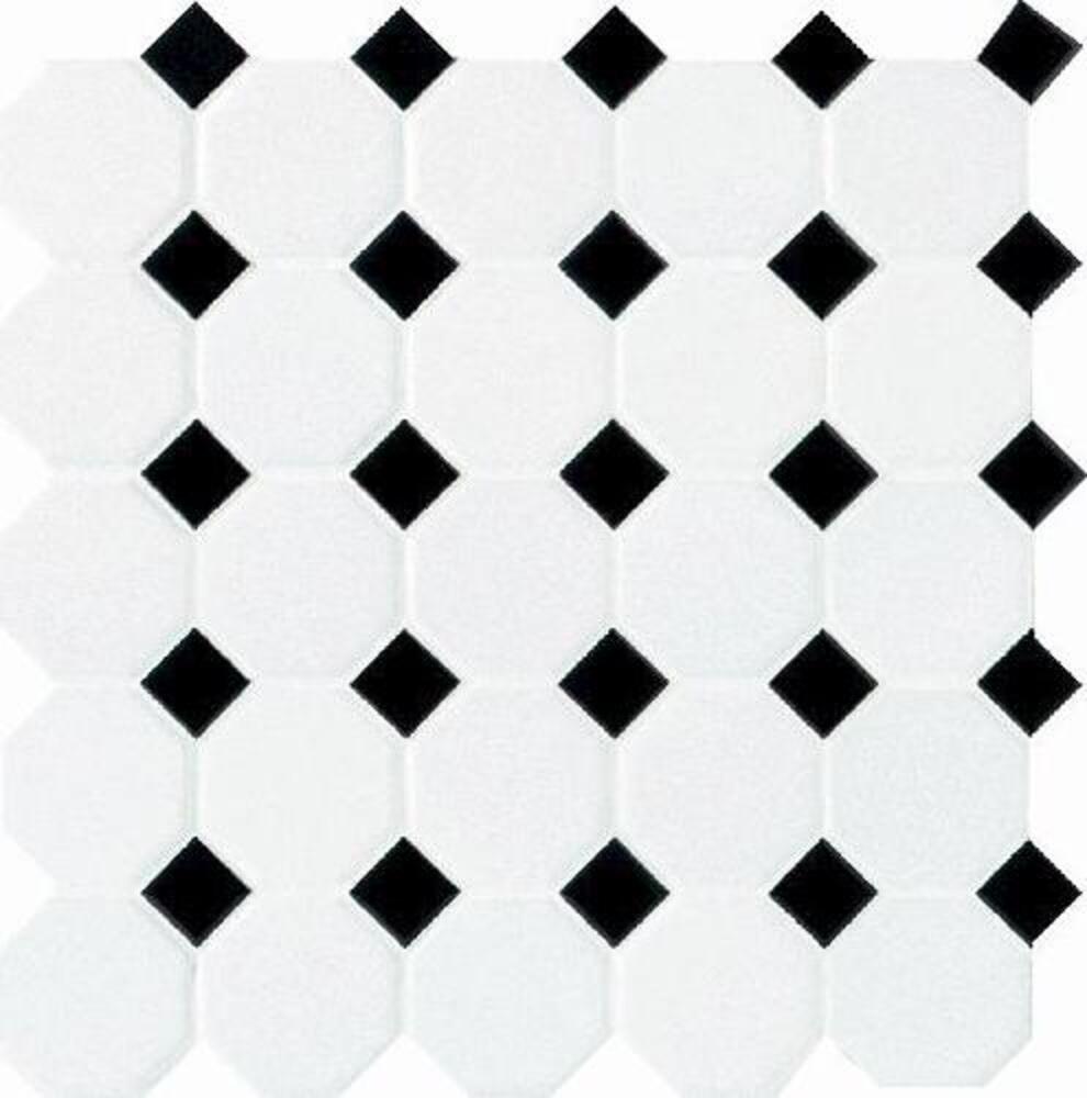 Mohawk® Octagon and Dot Matte White 12 x 12 Ceramic Mosaic Tile Mohawk® Octagon and Dot Matte White 12 x 12 Ceramic Mosaic Tile