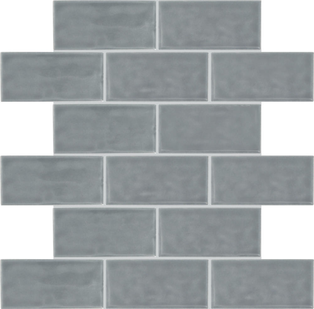 Mohawk® Urban Terrain Gray 12 x 12 Glazed Ceramic Brick Joint Mosaic Tile Mohawk® Urban Terrain Gray 12 x 12 Glazed Ceramic Brick Joint Mosaic Tile