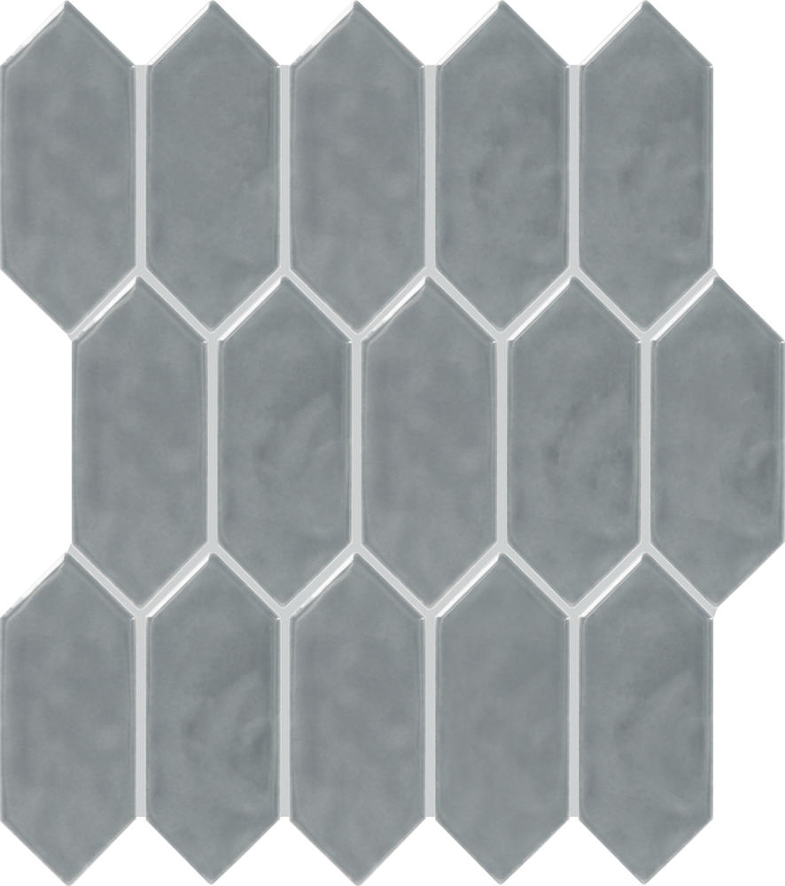 Mohawk® Artisan Grove Handcrafted Midnight 12 x 11 Ceramic Picket Mosaic Tile