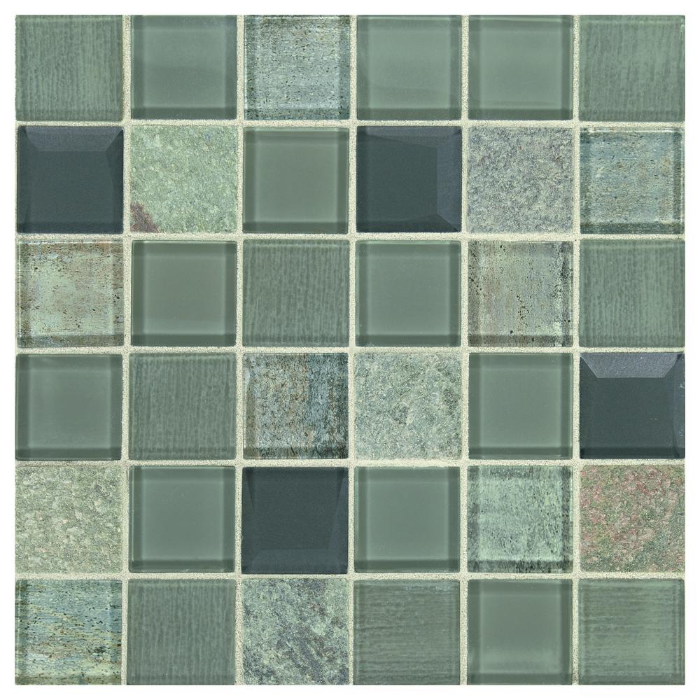 GBM® Monarchy Antigua 12 x 12 Glass and Stone Mosaic Tile