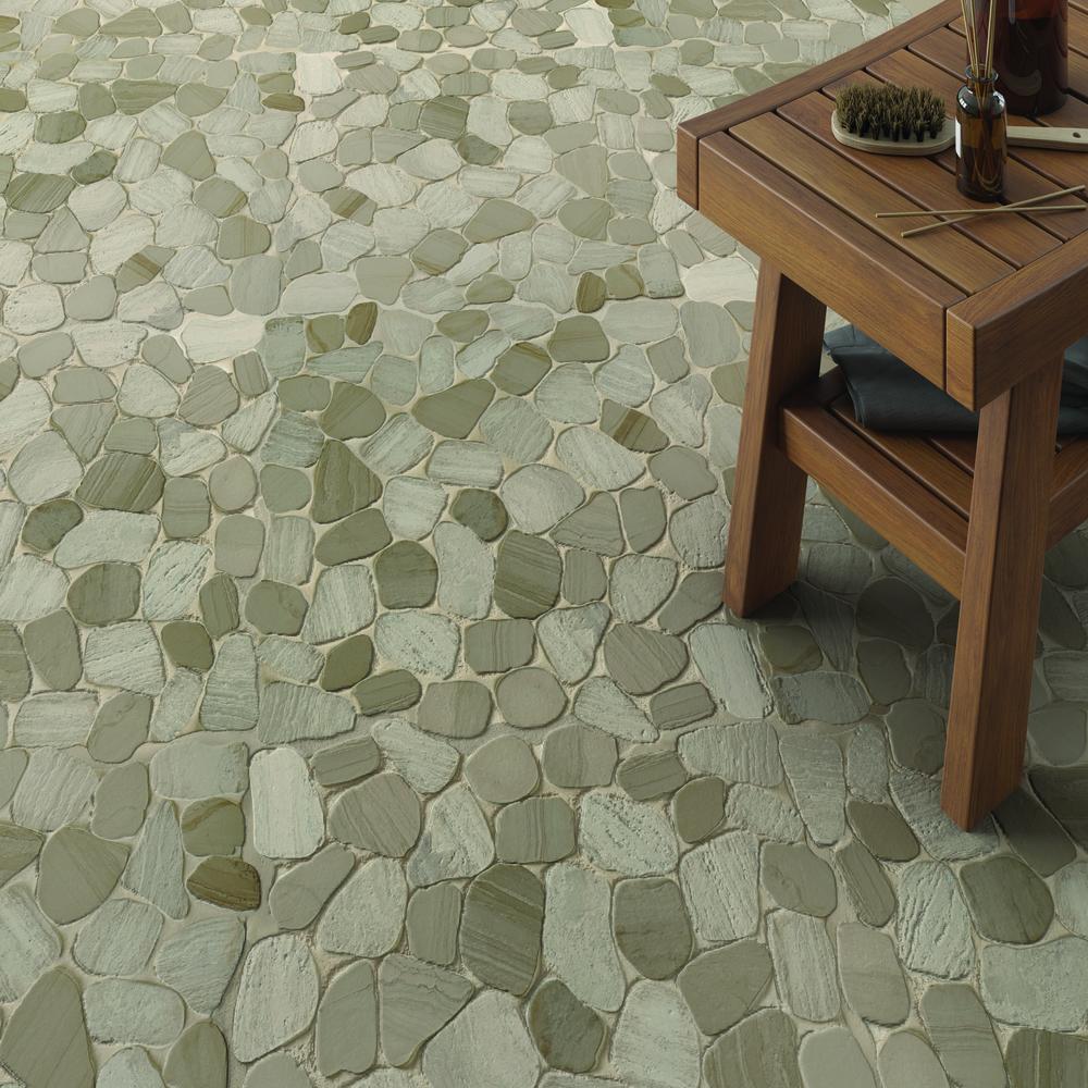Mohawk® Eleganza Gentle Earth 12 x 12 Stone and Glass Mosaic Tile Mohawk® Eleganza Gentle Earth 12 x 12 Stone and Glass Mosaic Tile