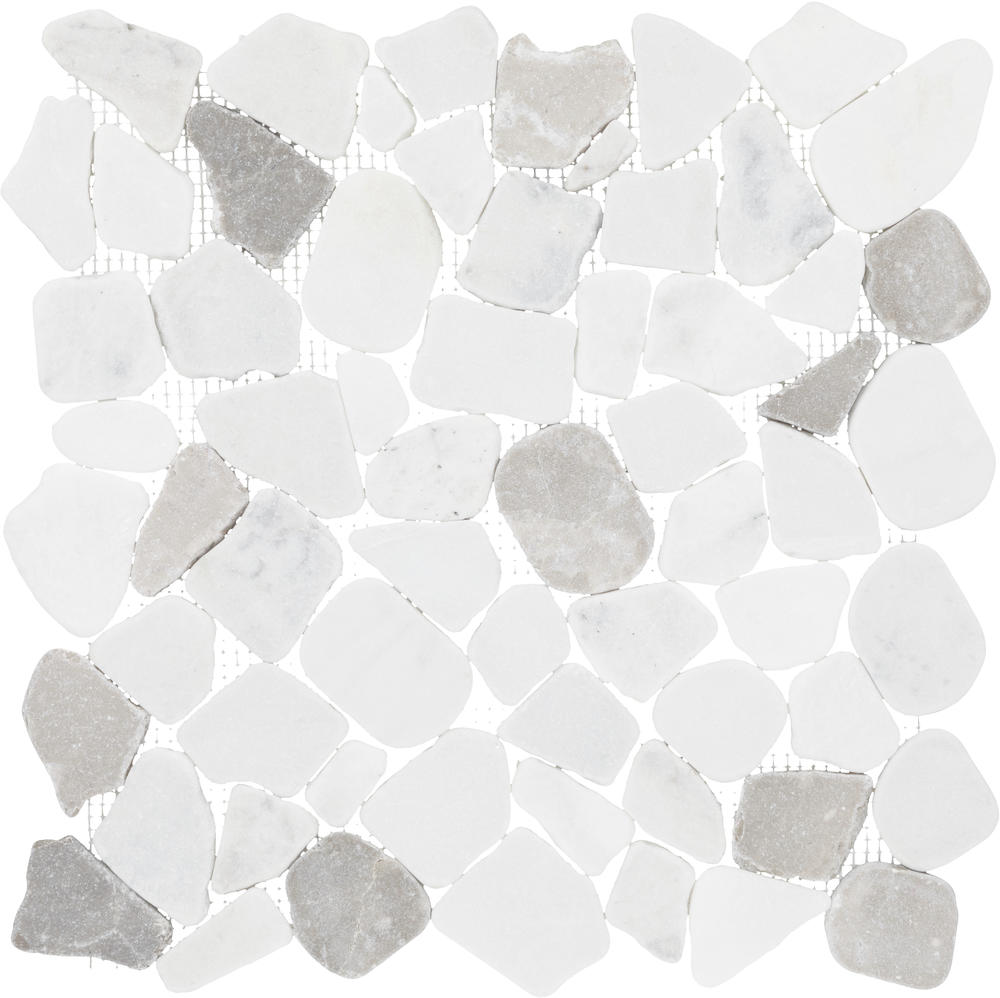 Mohawk® Color Wave Ice White 12 x 12 Straight-Joint Glass Mosaic Tile