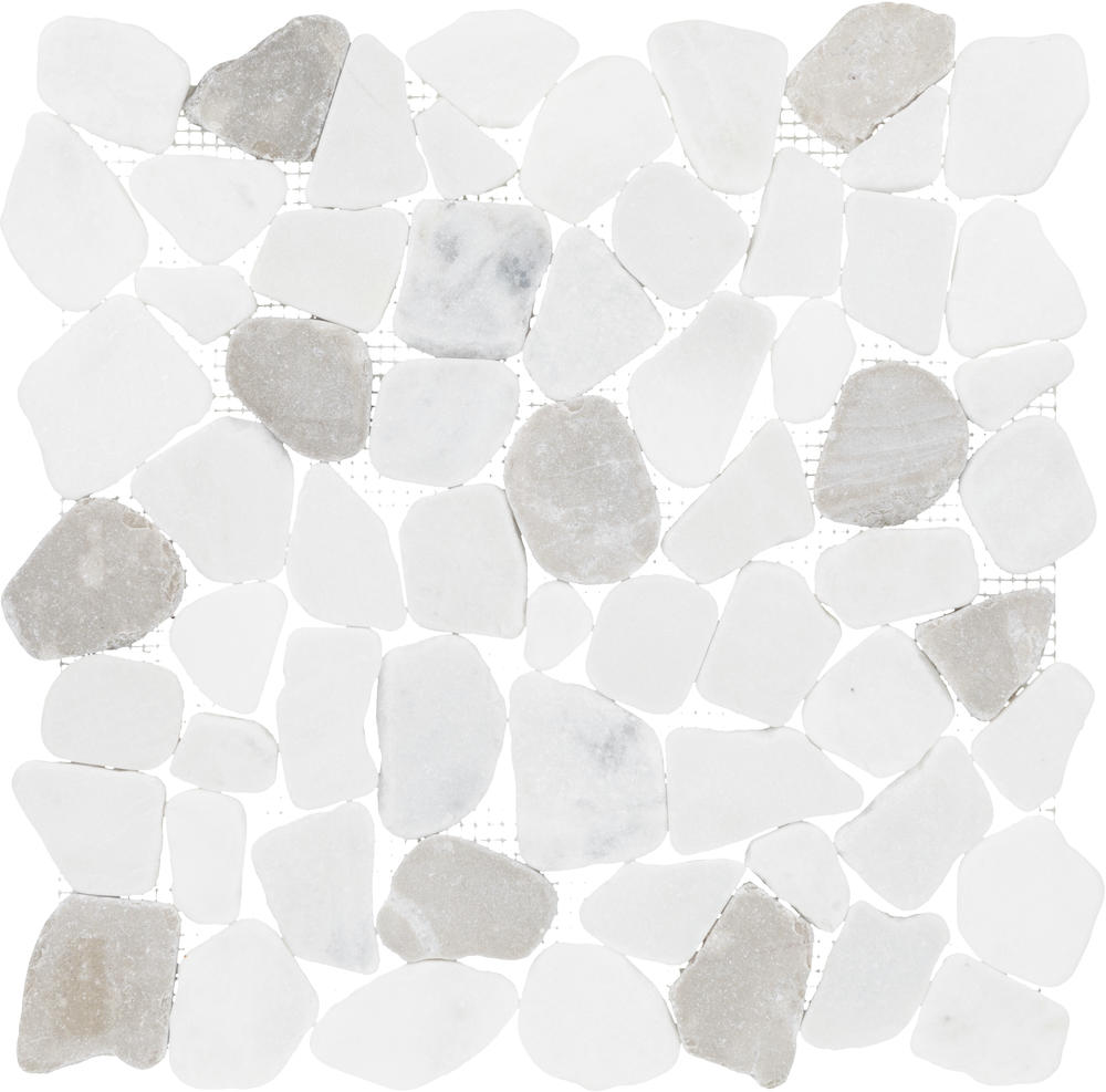 Mohawk® Color Wave Ice White 12 x 12 Straight-Joint Glass Mosaic Tile