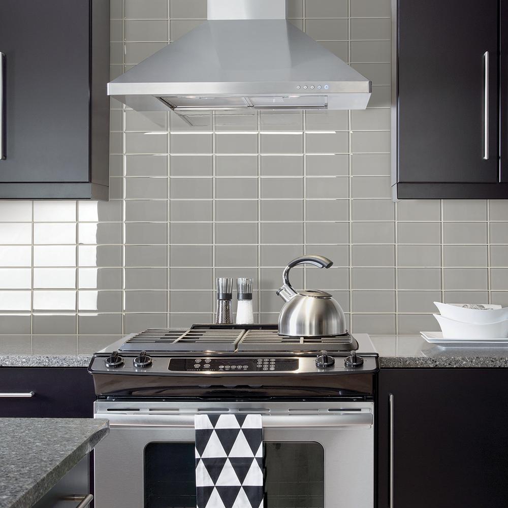 GBM® Reflections Graphite 3 x 6 Glass Wall Tile(Actual Size 3 GBM® Reflections Graphite 3 x 6 Glass Wall Tile(Actual Size 3