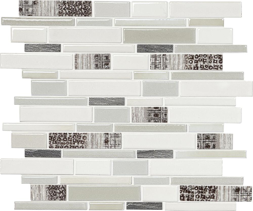 Mohawk® Phase Whispering Bluff Random Block 12 x 12 Stone and Glass Mosaic Tile