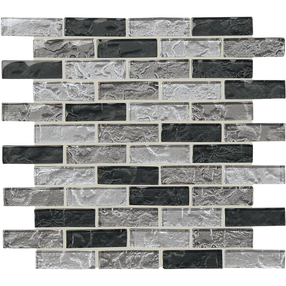 Mohawk® Color Wave Silver Mink 12 x 12 Glass Mosaic Tile