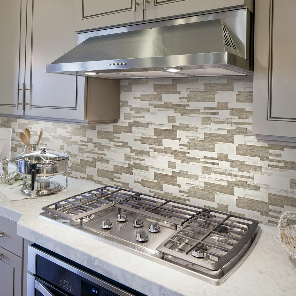 Mohawk® Grand Terrace Richfield 12 x 15 Random Block Glass Mosaic Tile