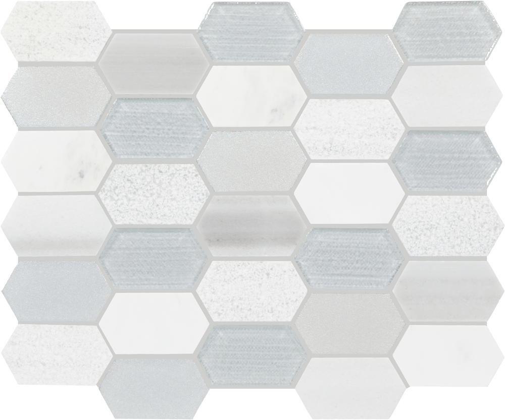 Emser Picket 11-Pack Silver Glass Border Tile (10-in x 10-in) Emser Picket 11-Pack Silver Glass Border Tile (10-in x 10-in)