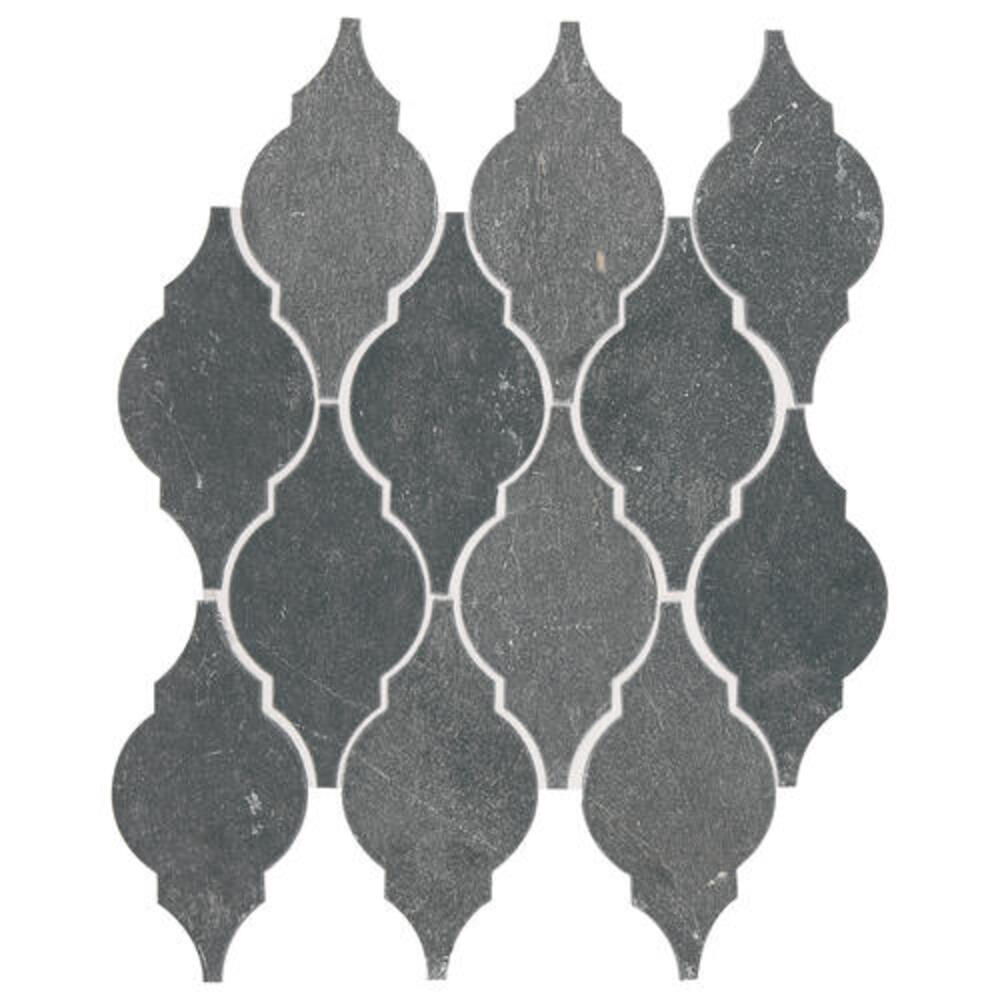 Mohawk® Noble Black 12 x 15 Eleganza Arabesque Slate Mosaic Tile