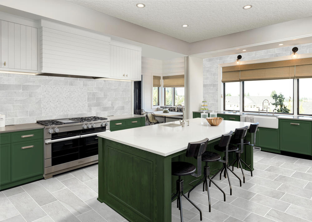 Mohawk® Rockford Gray 11 x 10 Hexagon Ceramic Mosaic Tile