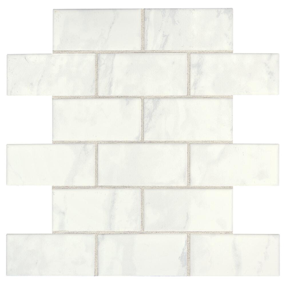Mohawk® Treymore Taupe Brick Joint 12 x 12 Ceramic Mosaic Tile