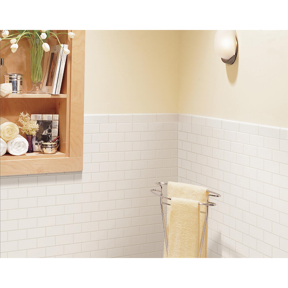 Mohawk® Vivant Gloss White 3 x 6 Ceramic Bullnose Trim (Bullnose on 6