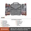 Crescent® SAE/Metric Mechanic's Tool Set - 150 Piece