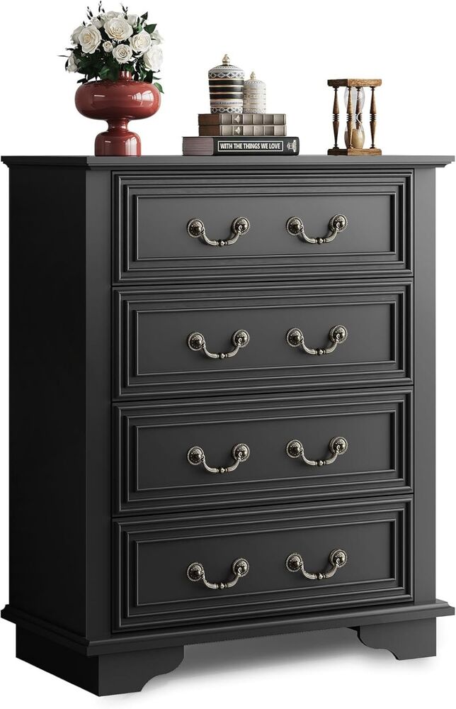 WLIVE® Black 4-Drawer Farmhouse Dresser at Menards®