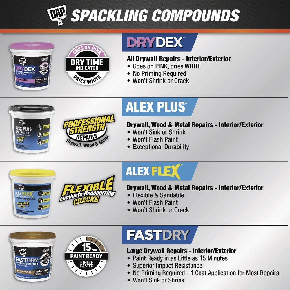 DAP® ALEX PLUS® Professional Strength Spackling - 7 oz. at